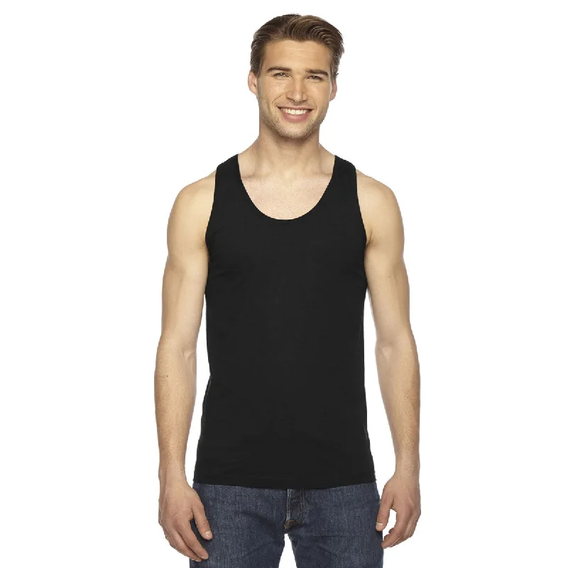 American Apparel Unisex Black Fine Jersey Tank cute tank top