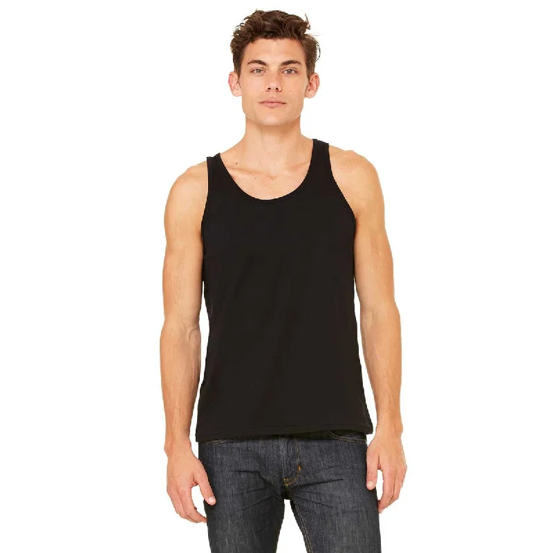 Bella + Canvas Unisex Black Jersey Tank neon tank top