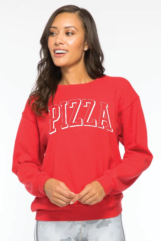 Pizza Classic Sweatshirt Hoodie with Hem Detail Decorative Unique