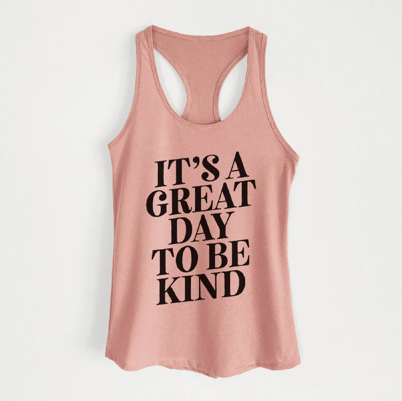 It's a Great Day to Be Kind - Women's Racerback Tanktop vintage tank top