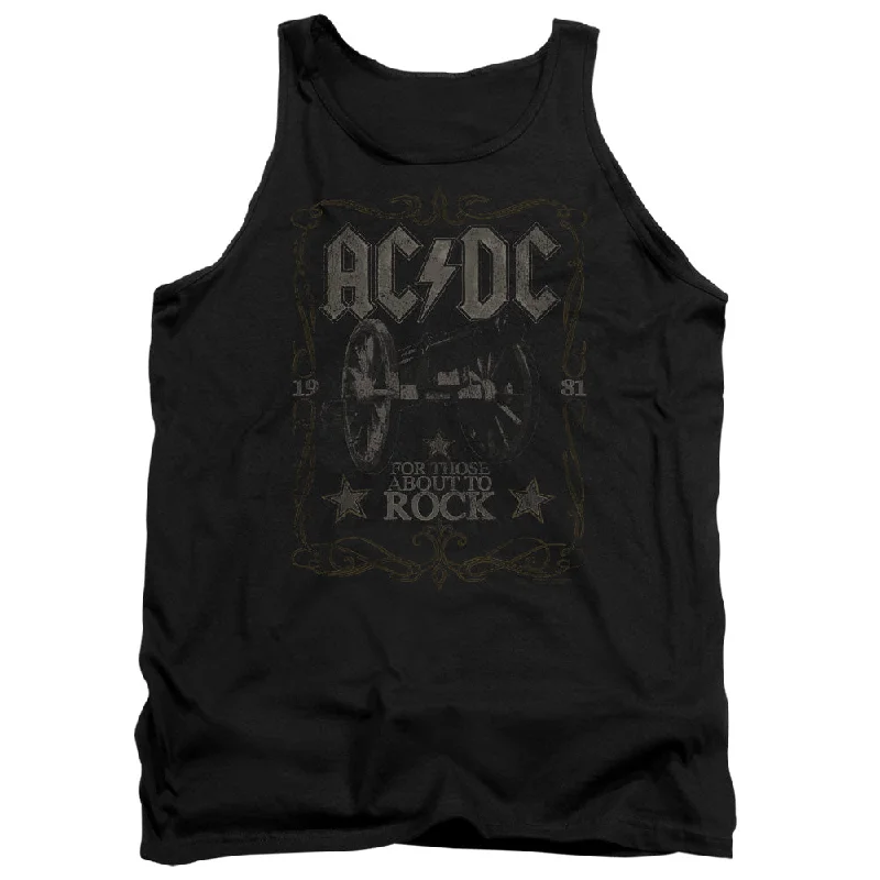 AC/DC Impressive Tank Top, For Those About To Rock spandex blend tank