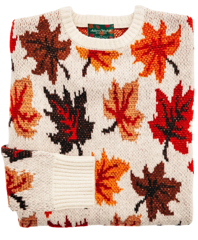 Harvest Leaves Sweater Denim Fabric Leather Fabric Suede Fabric