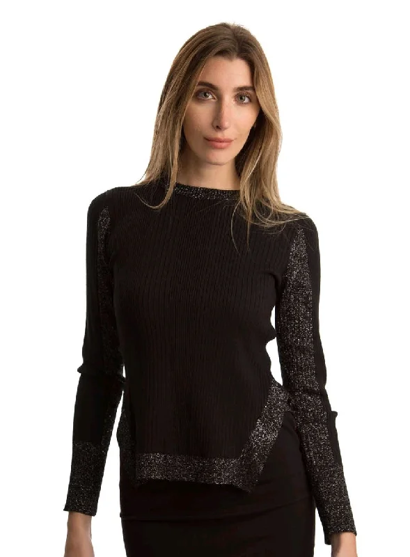 Lime L#1010-A Ladies Shimmer Sweater Spandex Blend Rayon Blend Denim Blend