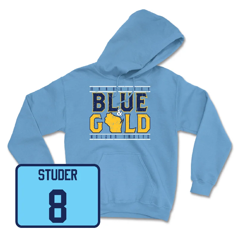 Championship Blue Women's Volleyball State Hoodie - Hattie Bray Hoodie with Oversized Fit Loose Comfortable