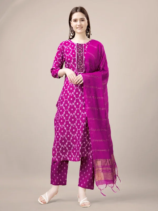 Pink Trendy Designer Readymade Pant Suit With Embroidery Work Formal Linen Trousers