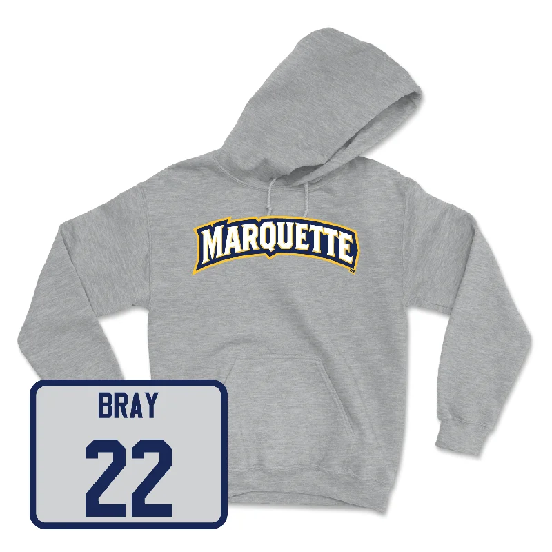 Sport Grey Women's Volleyball Wordmark Hoodie - Adriana Studer Hoodie with Button Classic Timeless Sport Grey Women's Volleyball Wordmark Hoodie - Adriana Studer Hoodie with Button Classic Timeless