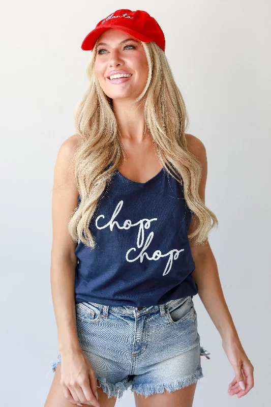 Navy Chop Chop Tank black tank top