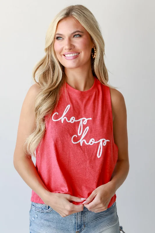 Red Chop Chop Muscle Tank mint tank top