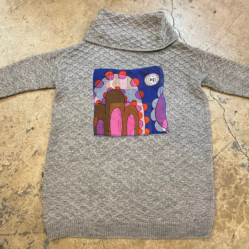 Yokishop - Modern Art Oversized Sweater Terry Terry Cloth Terry Knit
