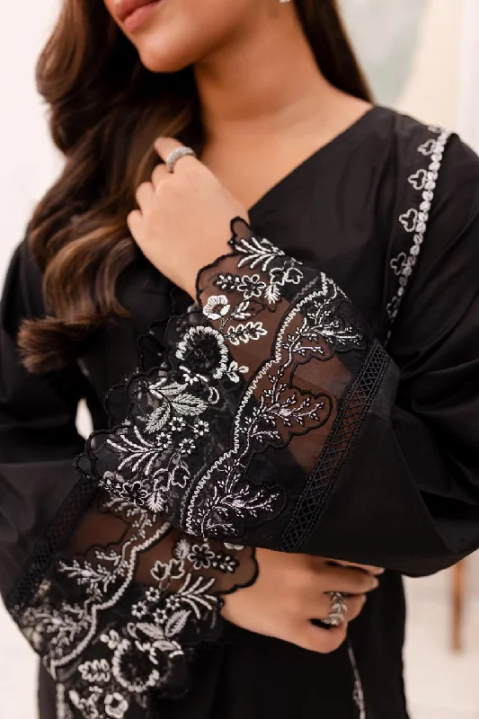 2PC Embroidered Dress- 1014 Turtleneck Warm Winter