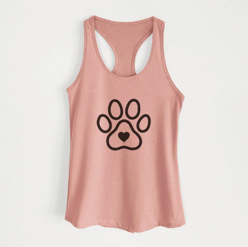 Paw with Heart - Women's Racerback Tanktop cropped tank top
