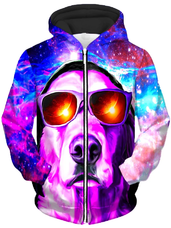 Nebulous K9 Unisex Zip-Up Hoodie Hoodie with Velcro Closure Adjustable Secure
