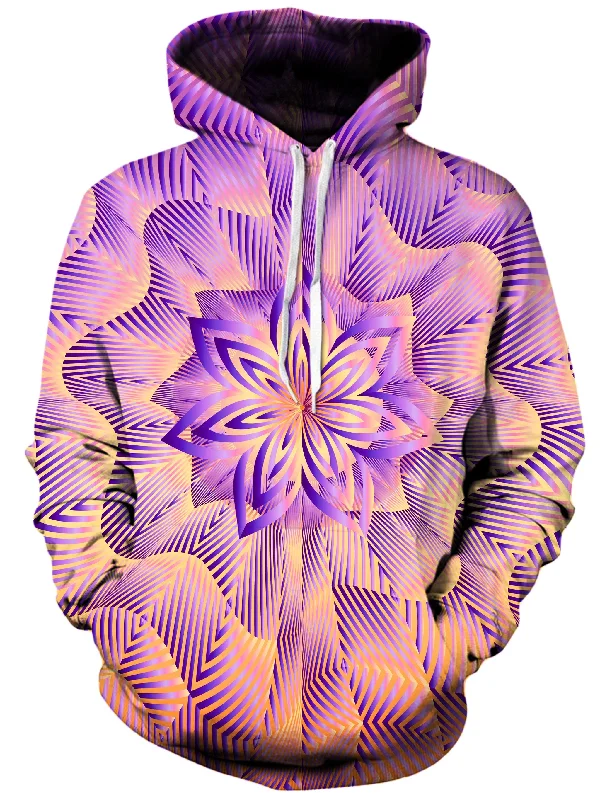 Lavender Flow Unisex Hoodie Hoodie with Magnetic Closure Innovative Modern