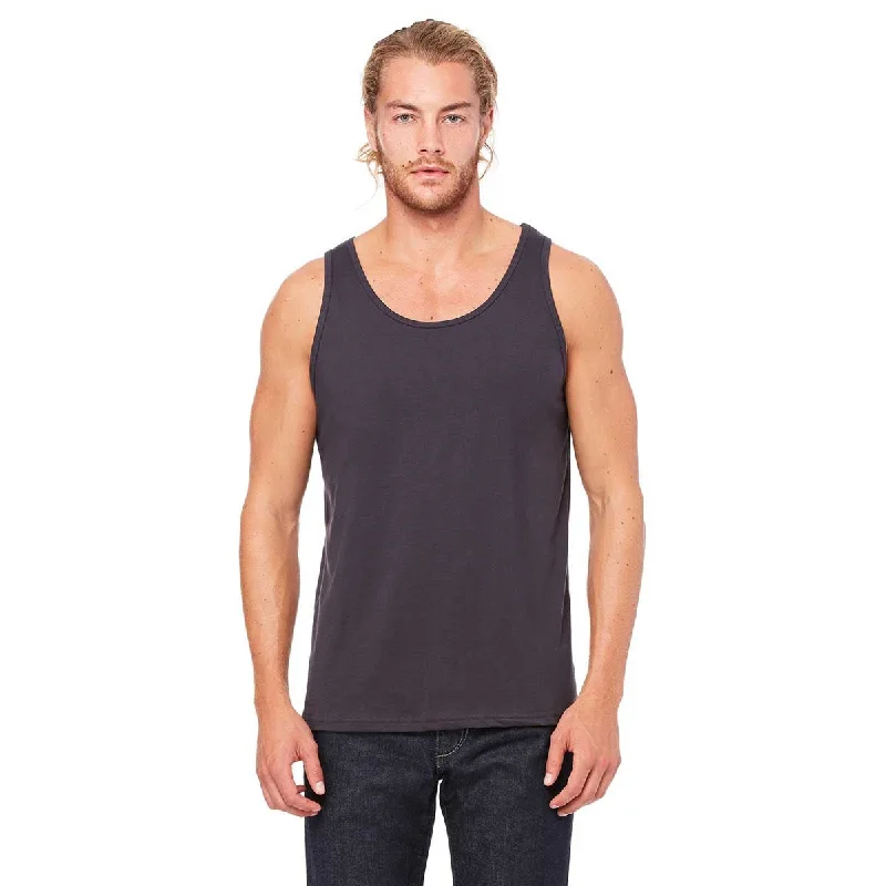 Bella + Canvas Unisex Dark Grey Jersey Tank basic tank top