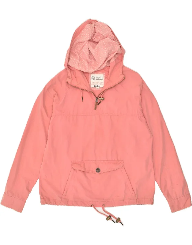 FAT FACE Womens Hooded Anorak Jacket UK 10 Small Pink Cotton Faux Fur Fabric Real Fur Fabric Shearling Fabric FAT FACE Womens Hooded Anorak Jacket UK 10 Small Pink Cotton Faux Fur Fabric Real Fur Fabric Shearling Fabric
