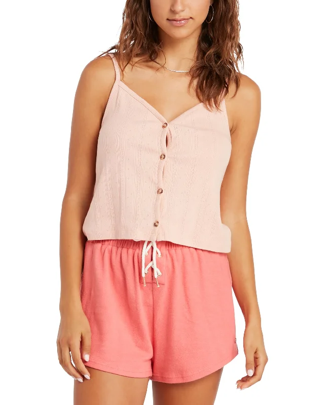 Juniors' Lived In Lounge Cotton Tank Top sheer tank top