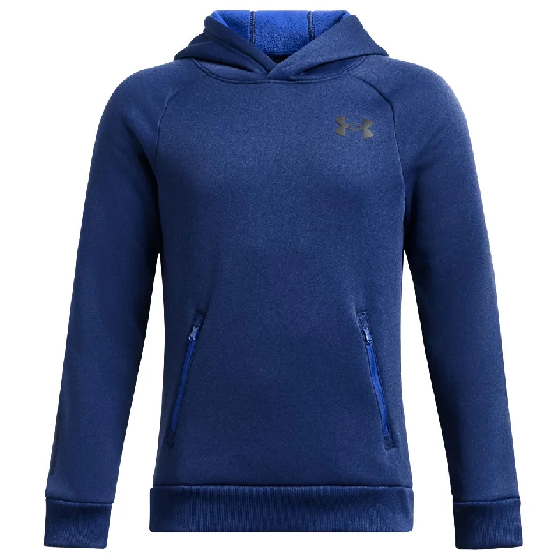 Under Armour Fleece Pro Hoodie - Boys - Tech Blue/Midnight Navy Hoodie with V-Neck Classic Versatile