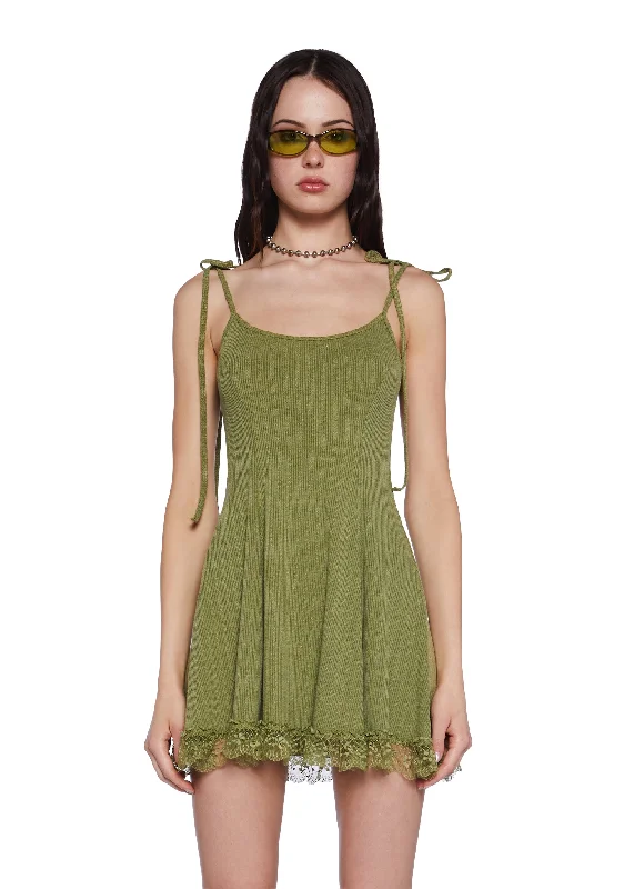Without A Care Fit N' Flare Dress - Green Tunics Designer luxury