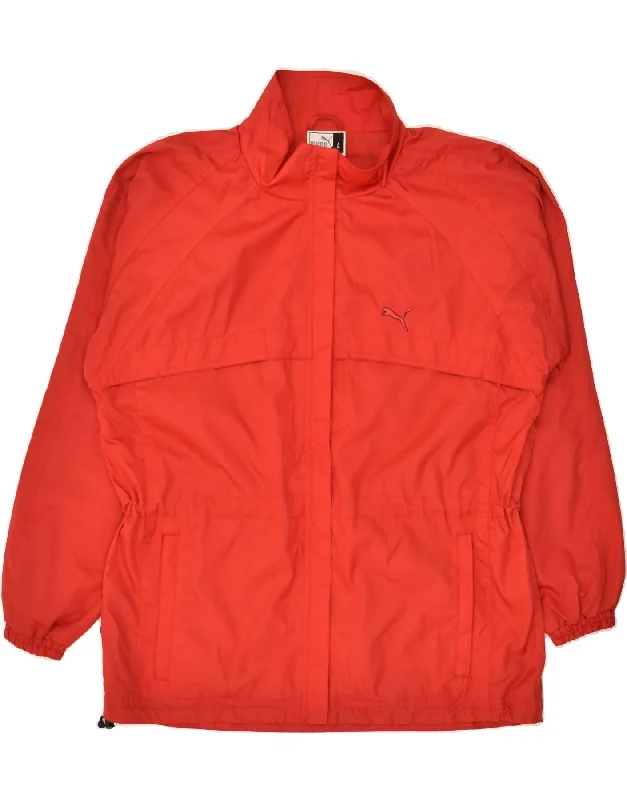 PUMA Womens Rain Jacket UK 16 Large Red Polyester Zippered Jacket Buttoned Jacket Snapped Jacket PUMA Womens Rain Jacket UK 16 Large Red Polyester Zippered Jacket Buttoned Jacket Snapped Jacket