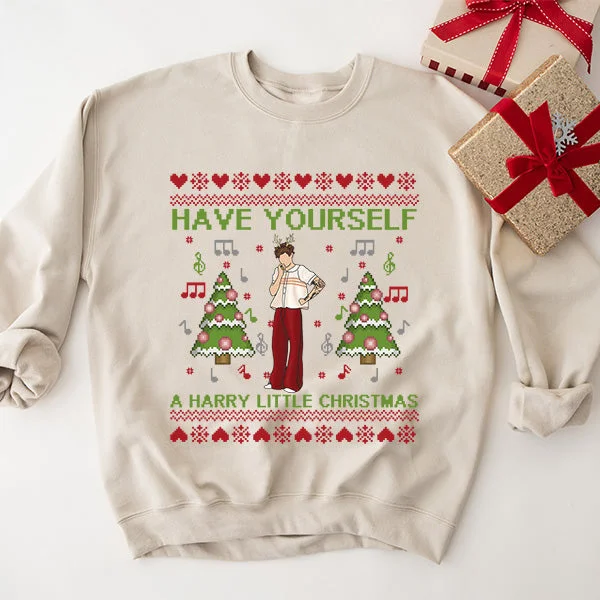 Have Yourself A Harry Little Christmas Sweatshirt - Christmas Sweatshirt - Sizes S to 5XL Hoodie with Ribbed Hem Stretchable Secure