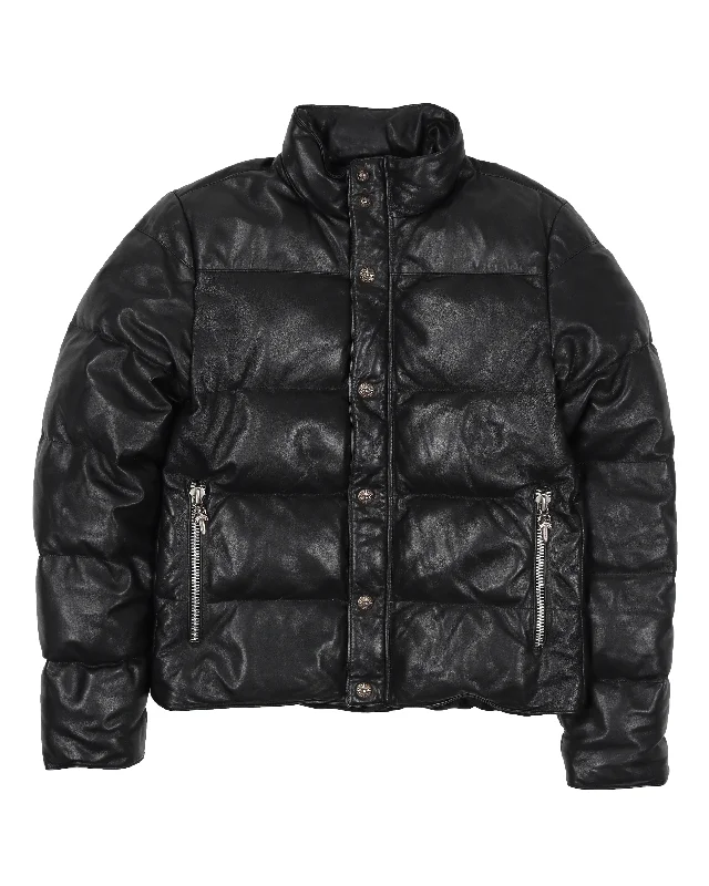 Leather Puffer Jacket w/ Dagger Hardware Striped Jacket Polka Dot Jacket Floral Jacket Leather Puffer Jacket w/ Dagger Hardware Striped Jacket Polka Dot Jacket Floral Jacket