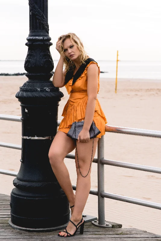 Camille Mini Silk Dress Tunics Solid Classic