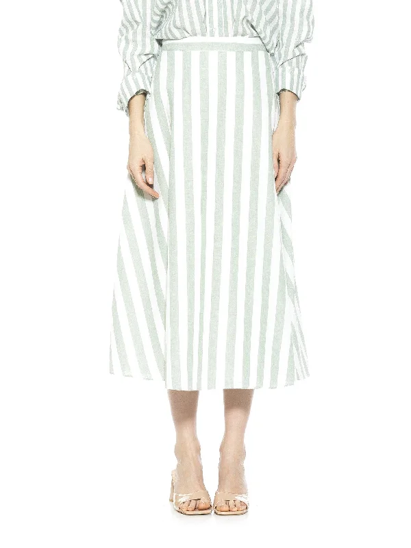 Brilyn Stripe Skirt lace skirt intricate