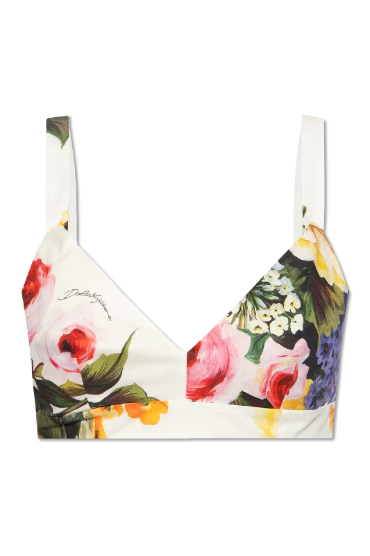 Dolce & Gabbana Cropped tank top in MULTICOLOUR - 42 gym tank top