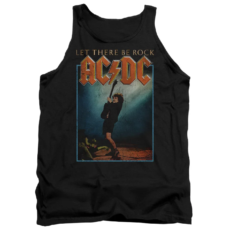 AC/DC Impressive Tank Top, Let There Be Rock lemon yellow tank