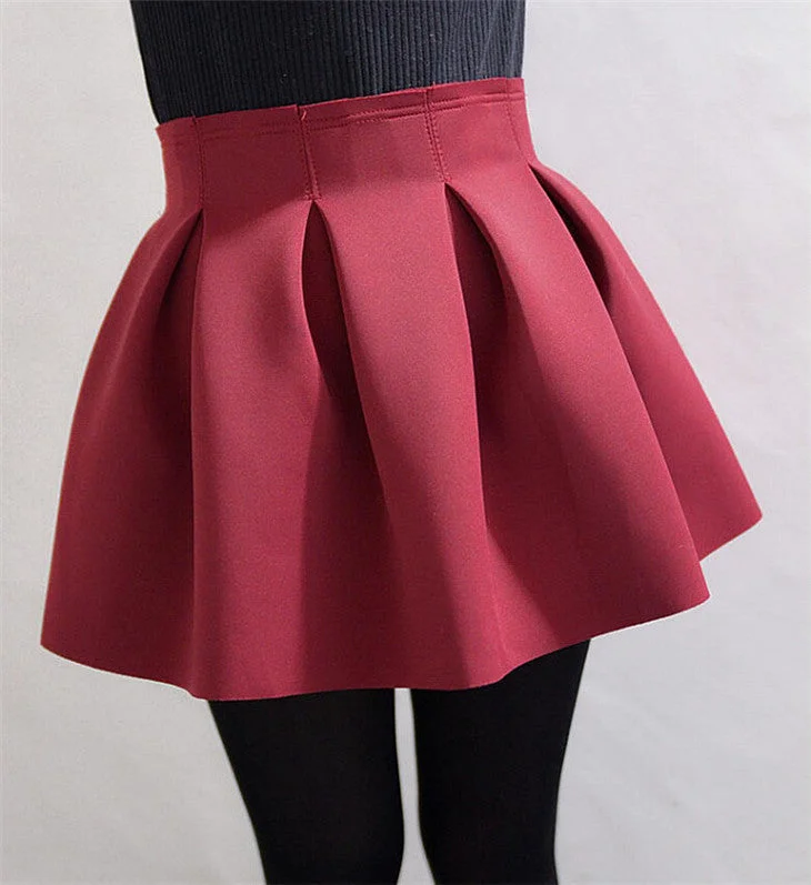 Dark red skirt