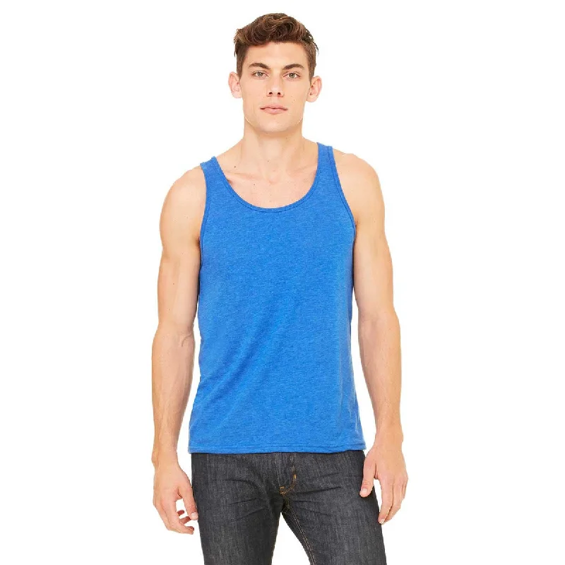 Bella + Canvas Unisex True Royal Triblend Jersey Tank off shoulder tank