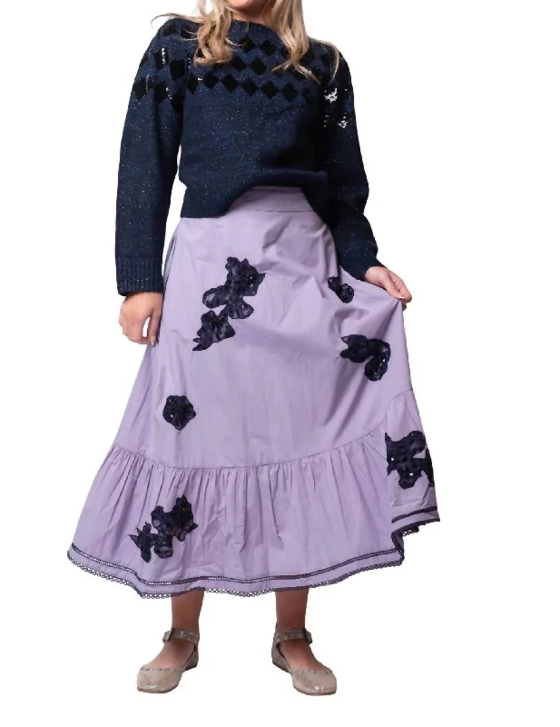 Klimt Skirt In Lilac denim skirt classic