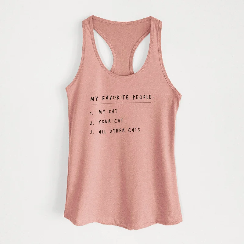 My Favorite People: Cats - Women's Racerback Tanktop vintage tank top