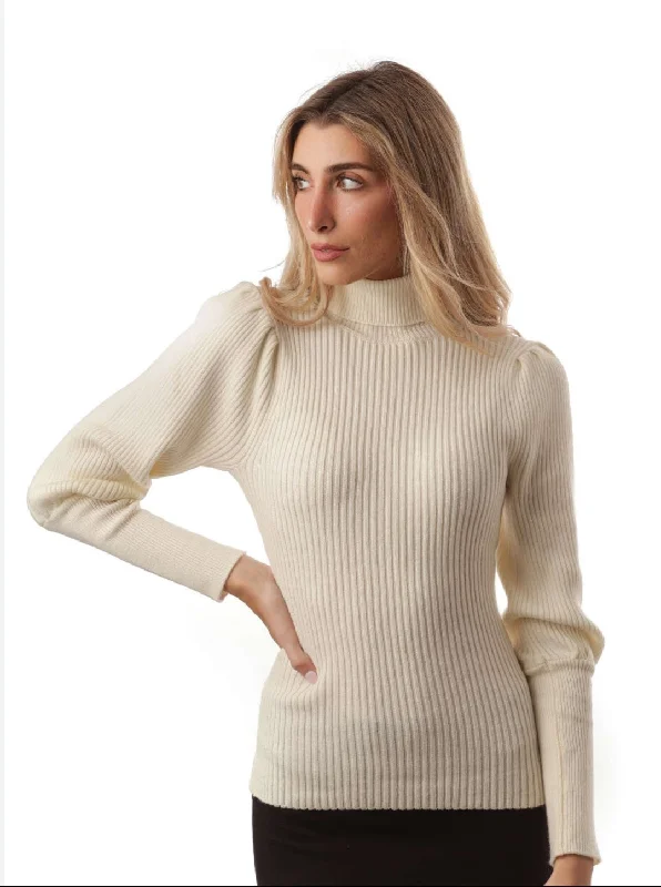 OOTD Ribbed Turtleneck Sweater Wool Fabric Cashmere Fabric Tweed Fabric