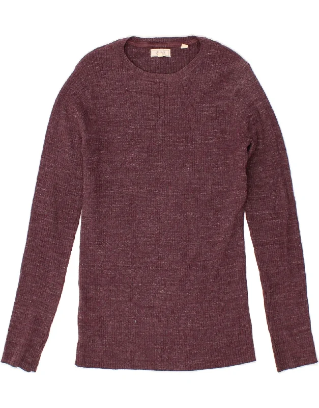 FAT FACE Womens Crew Neck Jumper Sweater UK 12 Medium Maroon Flecked Open Front Closed Front Wrap Front FAT FACE Womens Crew Neck Jumper Sweater UK 12 Medium Maroon Flecked Open Front Closed Front Wrap Front