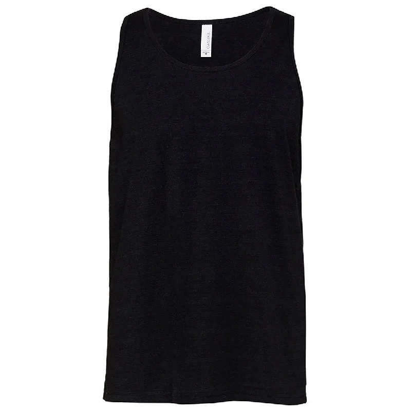 Bella + Canvas Unisex Black Heather CVC Tank comfortable tank top