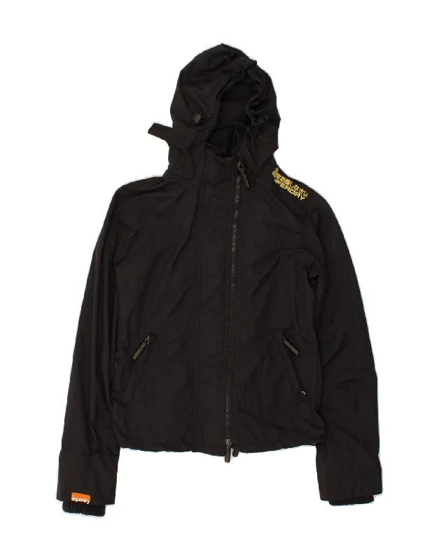 SUPERDRY Womens Windcheater Hooded Windbreaker Jacket UK 10 Small Black Jersey Jacket Tulle Jacket Batik Jacket SUPERDRY Womens Windcheater Hooded Windbreaker Jacket UK 10 Small Black Jersey Jacket Tulle Jacket Batik Jacket