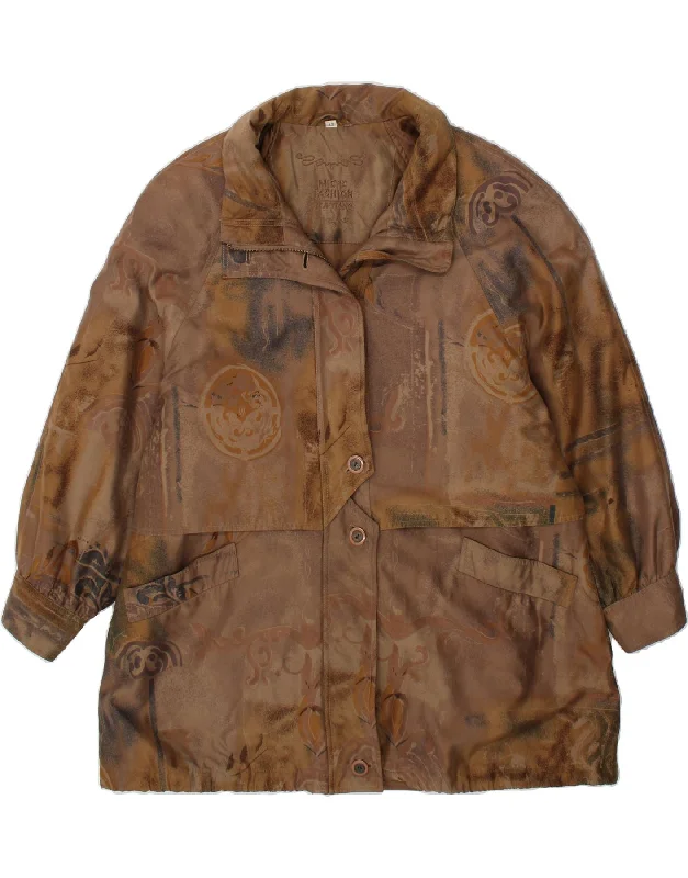 AVITANO Womens Loose Fit Abstract Pattern Utility Jacket EU 42 Large Brown Nylon Jacket Polyester Jacket Spandex Jacket AVITANO Womens Loose Fit Abstract Pattern Utility Jacket EU 42 Large Brown Nylon Jacket Polyester Jacket Spandex Jacket
