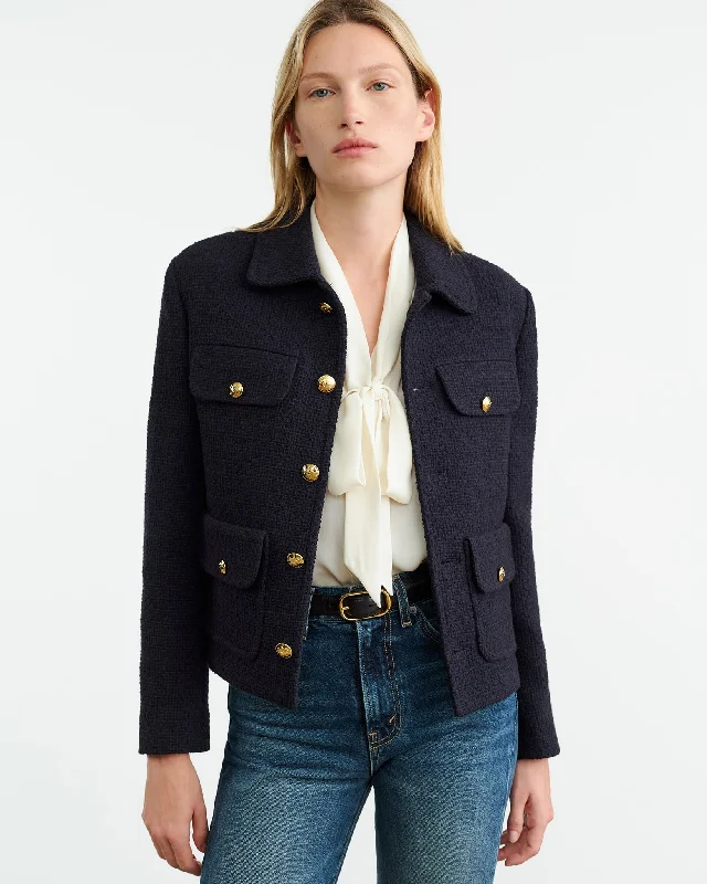 PAOLA JACKET Zippered Front Buttoned Front Snap Front