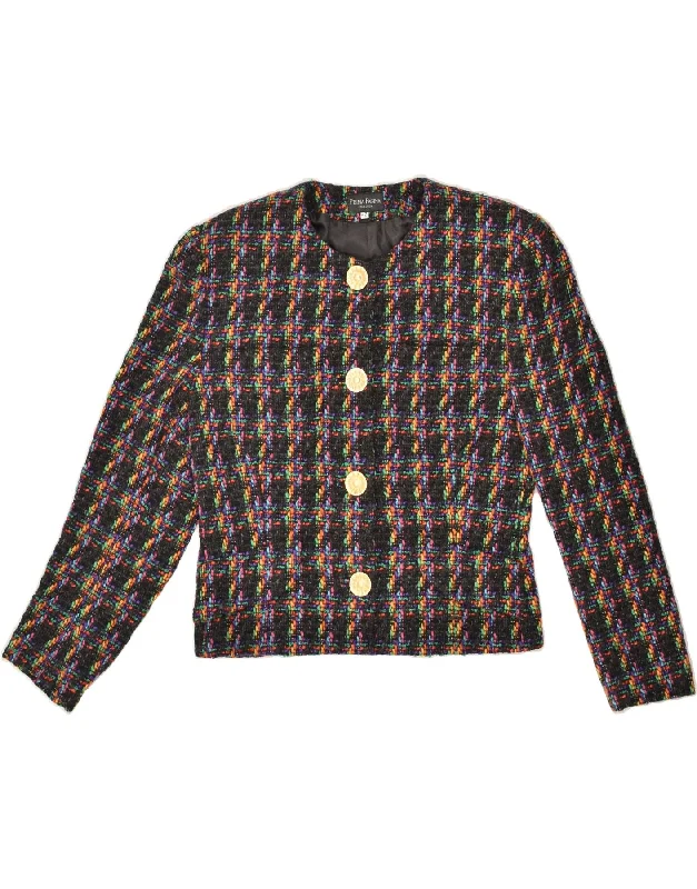 VINTAGE Womens 4 Button Blazer Jacket IT 42 Medium Multicoloured Wool Jacket Cashmere Jacket Tweed Jacket VINTAGE Womens 4 Button Blazer Jacket IT 42 Medium Multicoloured Wool Jacket Cashmere Jacket Tweed Jacket