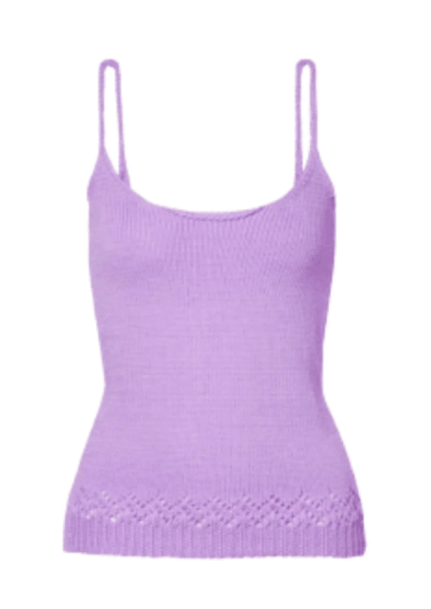 LILAC KNITTED TANK pastel tank top