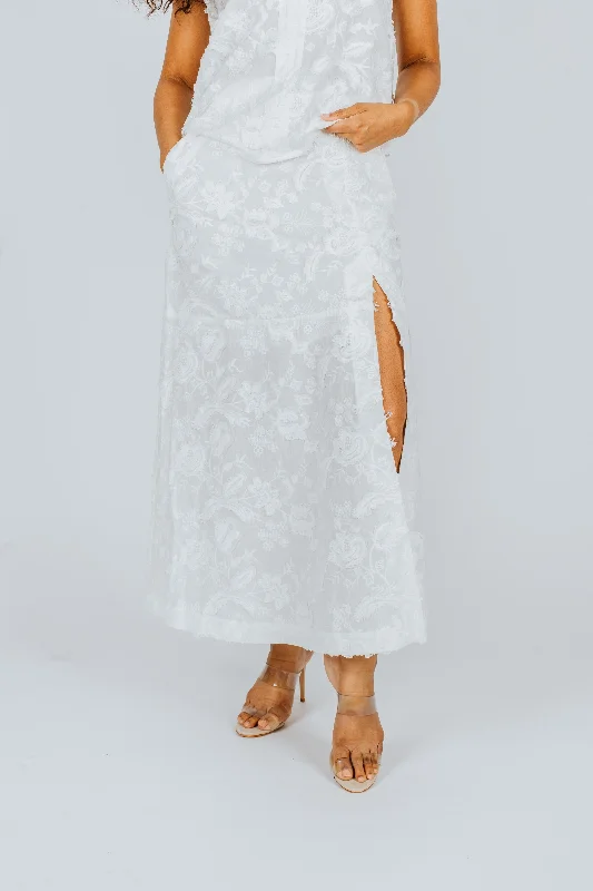 Brochu Walker The Danni Skirt Ivory athletic skirt fit