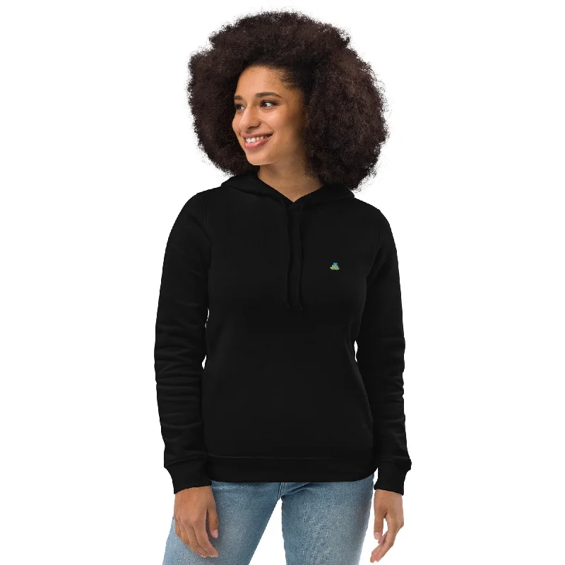 Women's eco-friendly hoodie Hoodie with Hem Frayed Vintage Worn