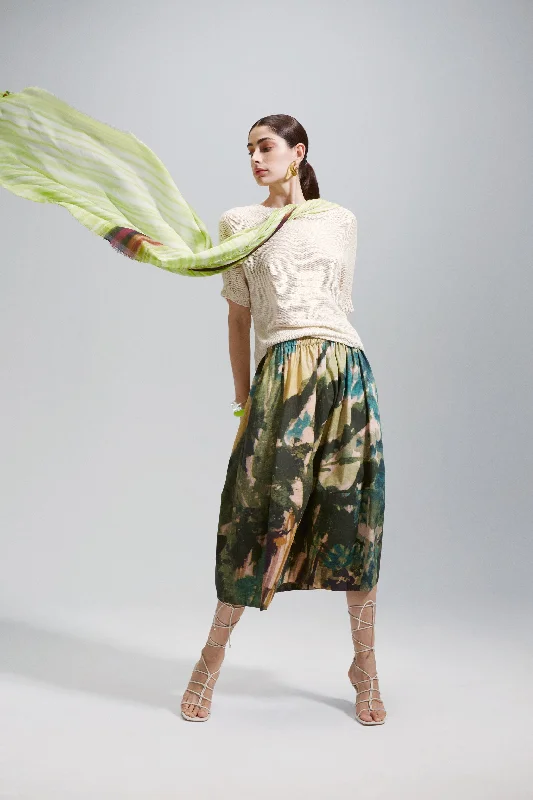 Skirt Tw0999 Juju Bananarama linen skirt natural