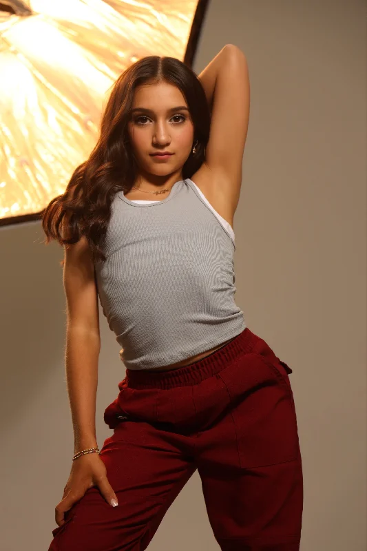 Boyfriend Tank - Ash - FINAL SALE cropped tank top
