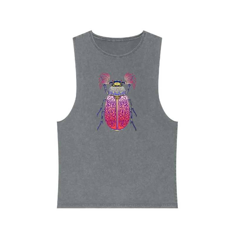 Unisex Stonewash Tank Top with French Wiggler stretchy tank top