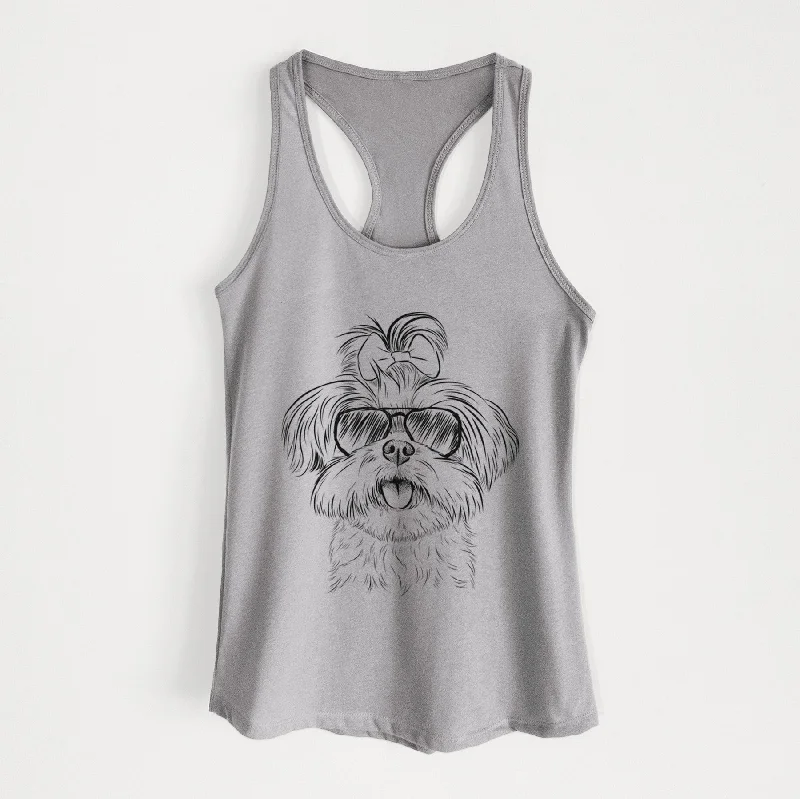Pebbles the Shorkie - Women's Racerback Tanktop relaxed fit tank