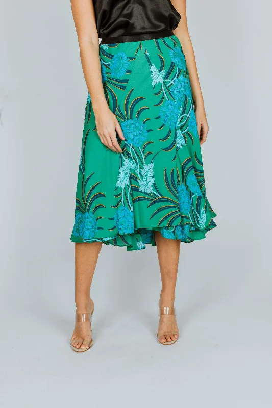 DVF Debra Midi Skirt patchwork skirt art
