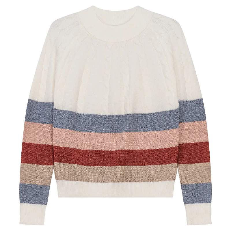 Unclear Low Stripe Sweater Spandex Blend Rayon Blend Denim Blend