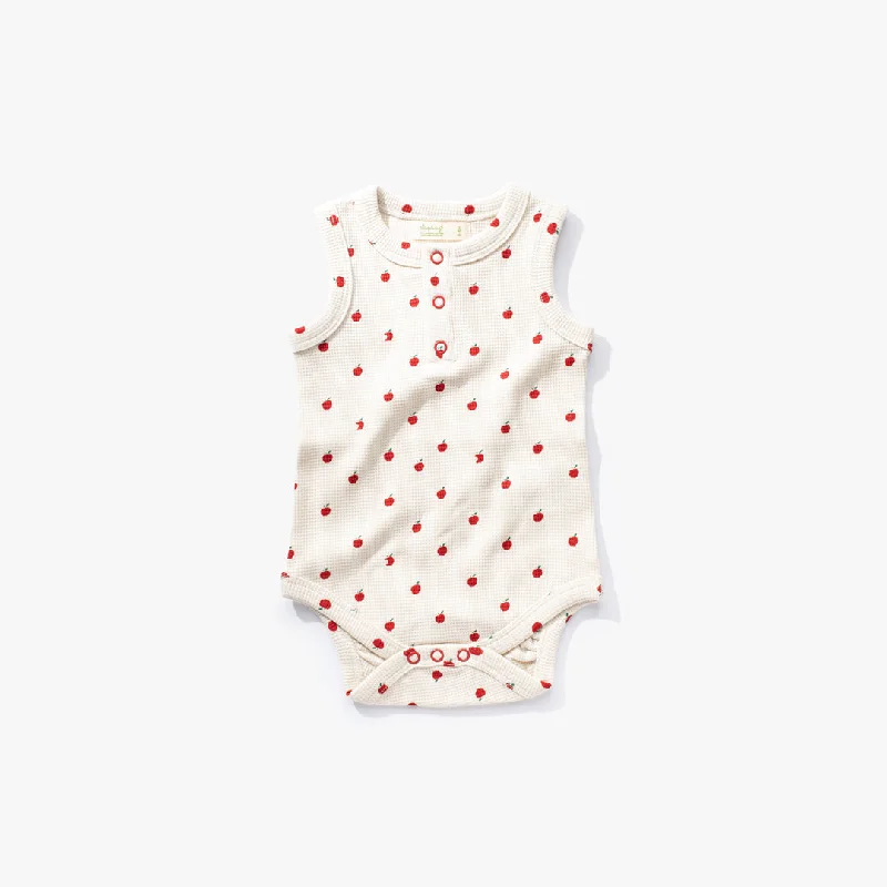 Apple Waffle Tank Bodysuit cute tank top